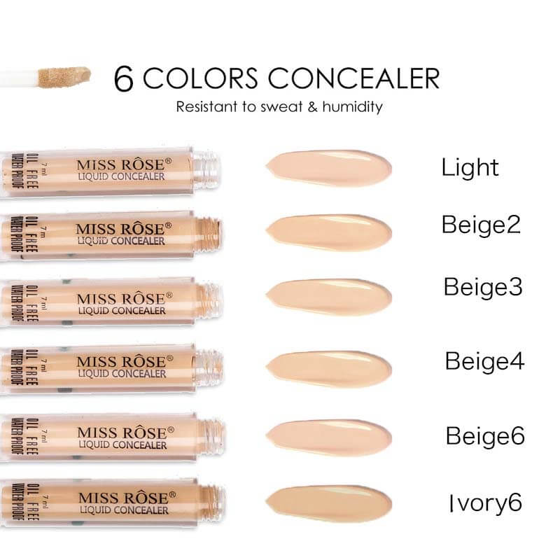 Miss Rose Oil-Free Waterproof Liquid Concealer (Light)