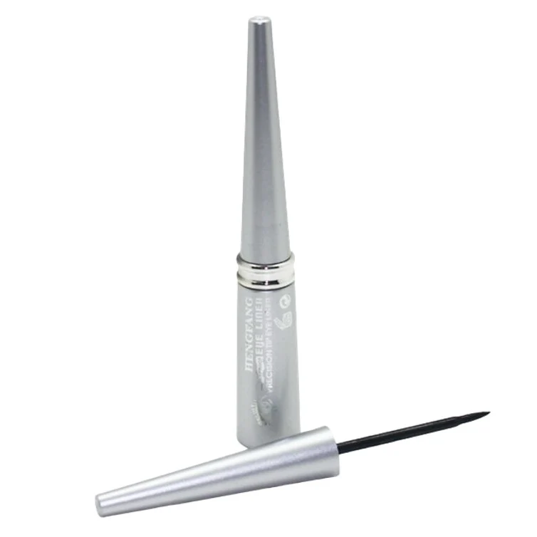 HENGFANG Silver Waterproof Liquid Eyeliner with Precision Brush Tip